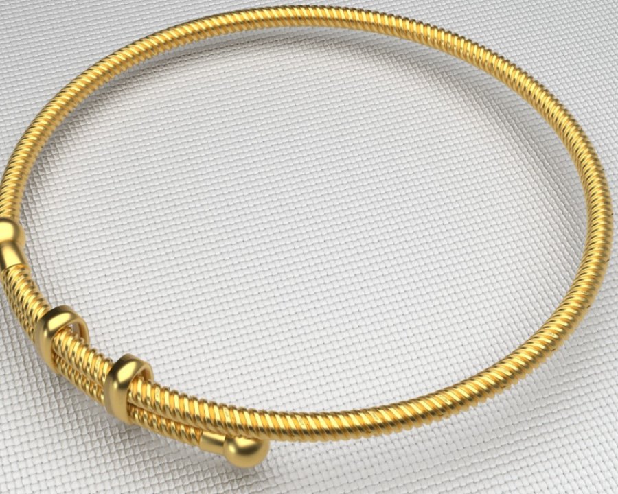Gold-covered Bandhel bangle by Mohini Jewellers